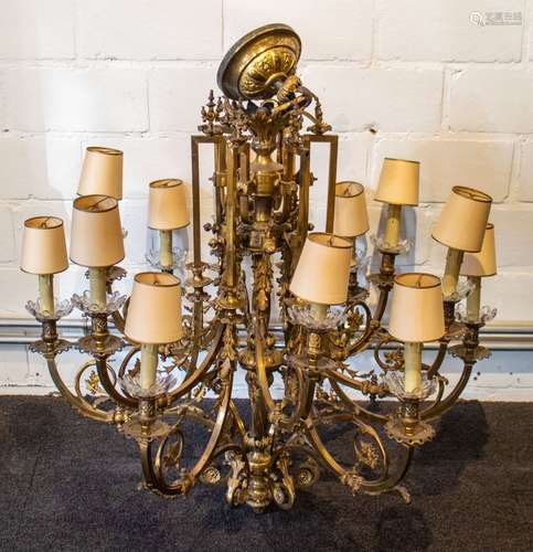 Bronze chandelier 19th C.