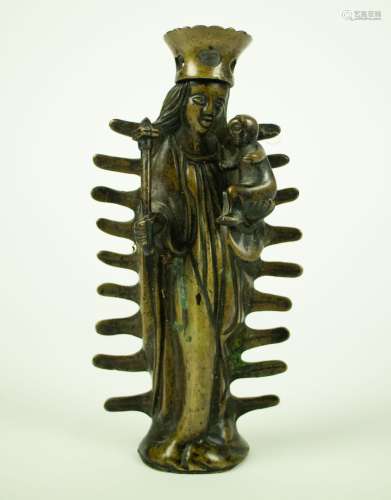 Bronze Madonna Flemish Gothic