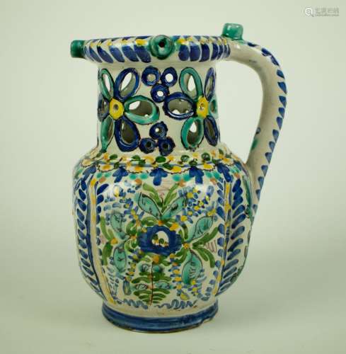 Rare jug in faience Bohemia 18/19th century