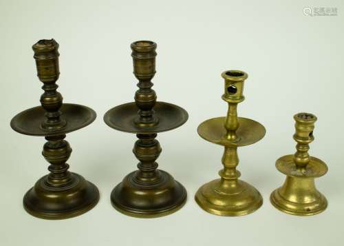 Disc candlesticks 17th and 19th century