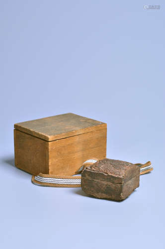 清代石质香盒