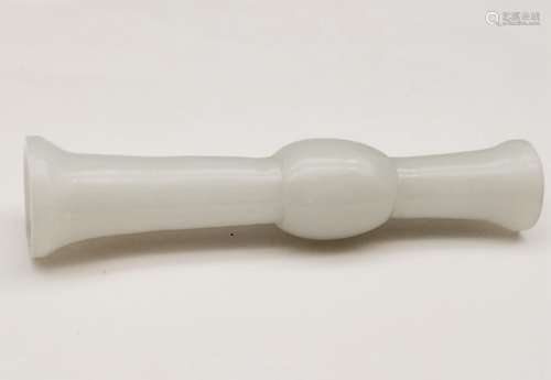 Hetian white jade handle piece