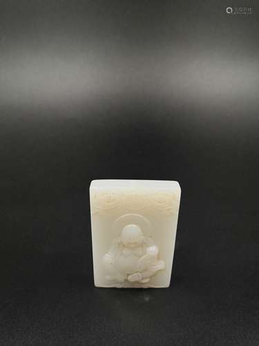 Hetian white jade Maitreya jade brand