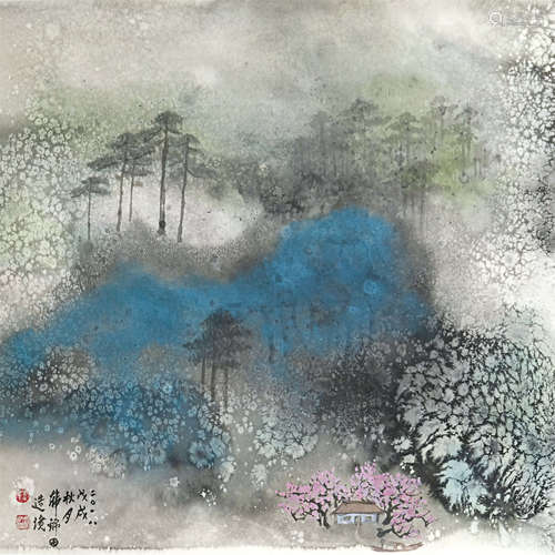 b.1941 韓錦田 水墨山水 紙本立軸