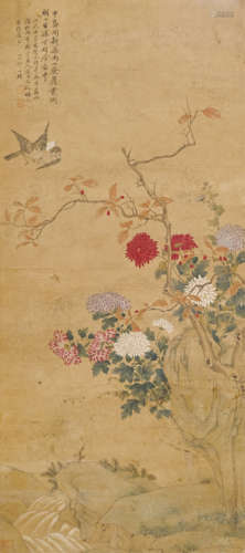 1686-1772 鄒一桂 花鳥 紙本鏡框