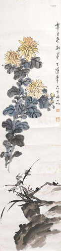 1876-1970 陳半丁 菊花 紙本立軸