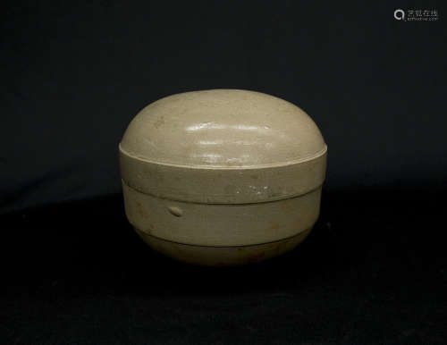 唐代-越窯缽式蓋罐