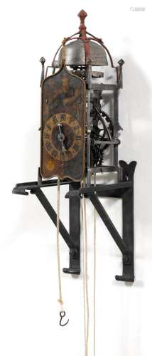晚期哥特式铁钟德国或意大利，16/17世纪开放式机芯，带有连续行走和...