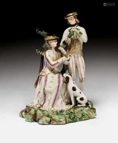 PAIR OF HUNTERS AT THE HARVEST OF DREAMSWürzburg, c. 1775-80...