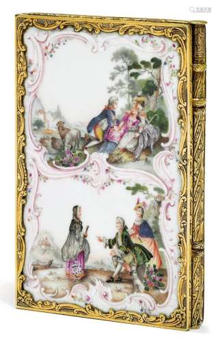 稀有的CARNET DE BAL瓷器Meissen，约1760-70年，镀金装裱巴黎，约18...