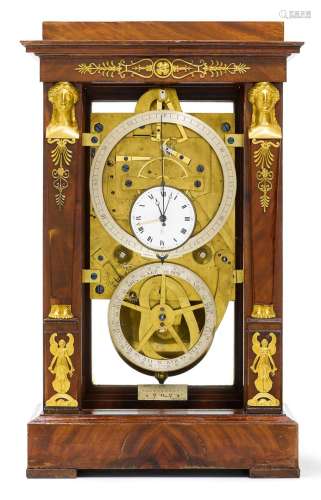 带秒针、日历功能和等分机制的表式调速器帝国，巴黎，约1810年。秒针...