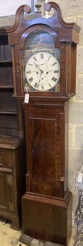 An early 19th century mahogany eight day longcase clock, hei...