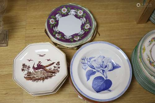 A group of 19th century Wedgwood bone china, creamware and s...