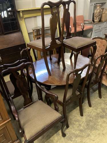 A set of eight early 20th century Queen Anne style mahogany ...