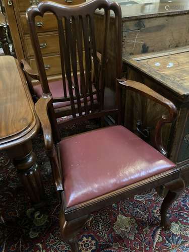 A set of eight early 20th century mahogany dining chairs (tw...