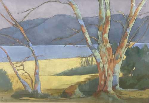 Anne Gould, pastel, 'Gigaro', signed, 47 x 67cm