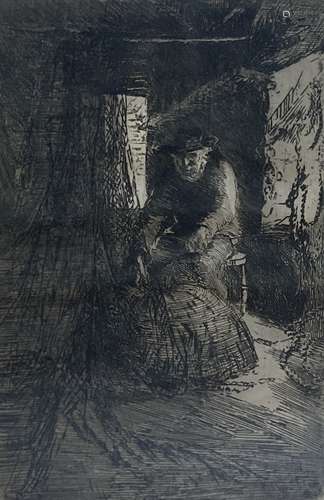 Mary Ada Gaton (1899-1928), etching, 'The Sail Loft', inscri...