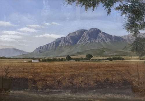 W. Ron Campbell (1930-2012), pastel, South African landscape...