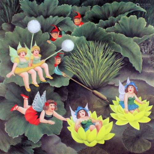 Beryl Cook (1926-2008), limited edition print, Water fairies...