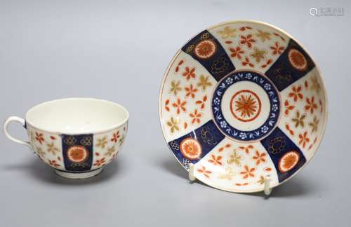 An 18th century Worcester cup and saucer painted with the Ol...