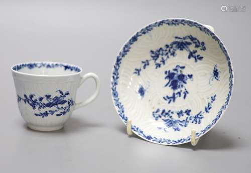 An 18th century Worcester 'feather mould floral' coffee cup ...