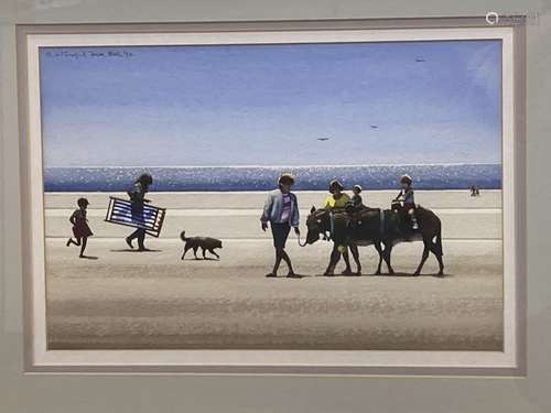 Robert Littleford (b. 1945), 'Fetching a Deckchair', signed ...