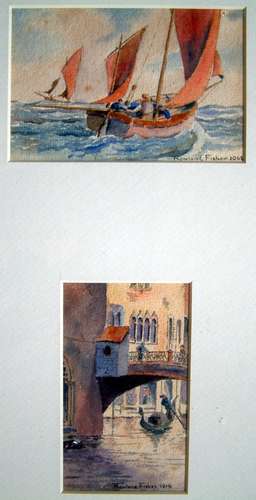 Rowland Fisher (1885-1969), two watercolours, Gorleston mack...