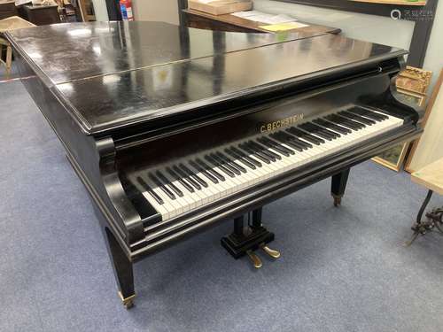 A Bechstein ebonised cased boudoir grand piano, c.1901, leng...