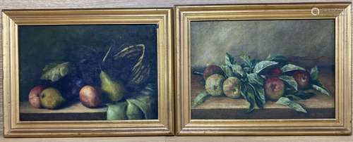 Mary Martin, pair of oils on canvas, Still lifes of fruit, s...