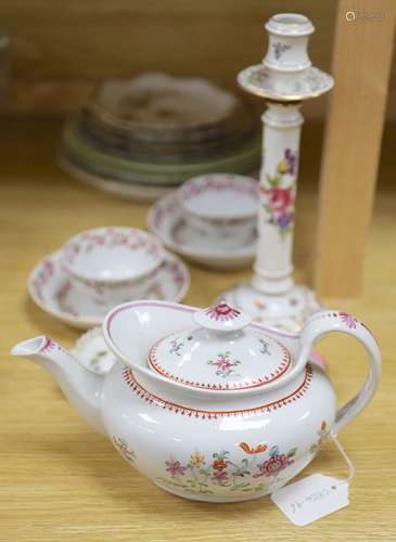 An early 19th century Newhall pattern 594 teapot, two pairs ...