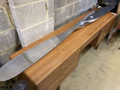 A pair of Hartzell aluminium propellor blades, length 228cmC...