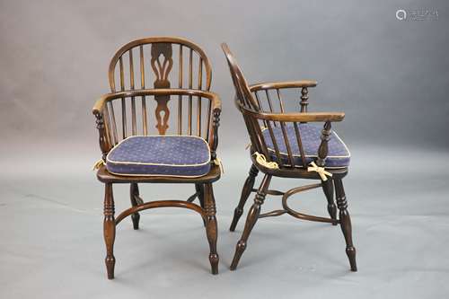 A set of eight 19th century and later ash, elm and beech Win...