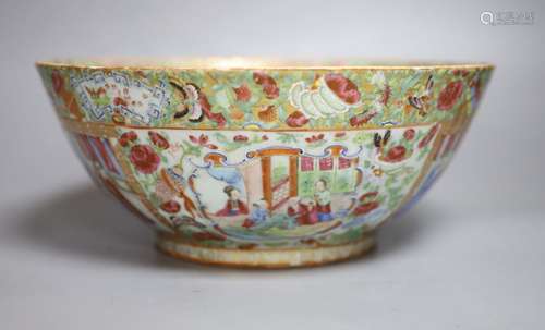 A 19th century Chinese Canton Famille rose punch bowl, c.183...