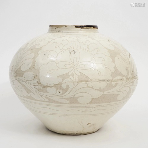 A CIZHOU KILN TICKLING JAR