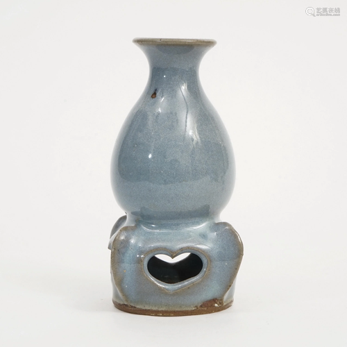 A JUN KILN COUPLET VASE