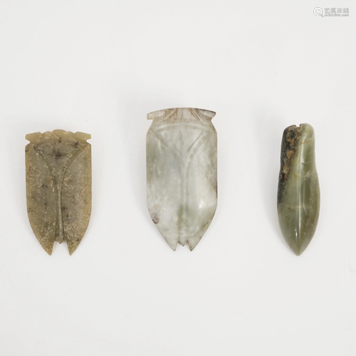 THREE JADE CICADAS