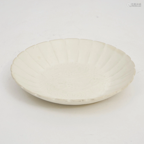 A DING KILN FLOWER MOUTH PLATE