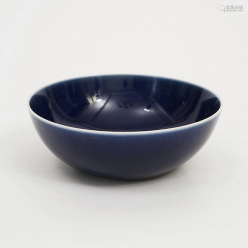 A BLUE GLAZED BOWL