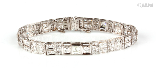 An Art Deco Era Platinum Bracelet