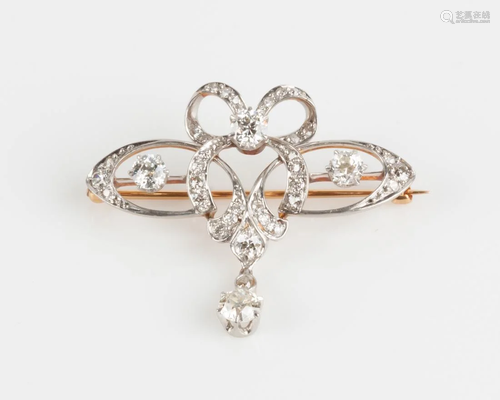 Attributed to Tiffany & Co. Belle Époque Platinum & Pin