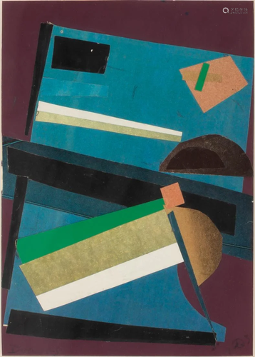 Werner Drewes (American, 1899-1985) Untitled, Collage