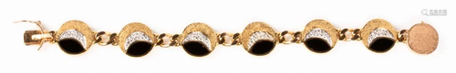 14K Yellow Gold Round Link Bracelet