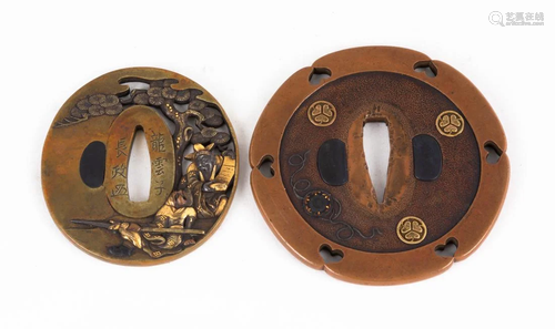 19th Century Mixed Metal Japanese Tsubas