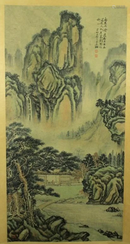 Chinese Scrolled Hand Painting Signed by Shi Tao