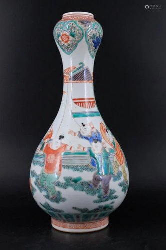 Qing Porcelain Famille Rose Vase