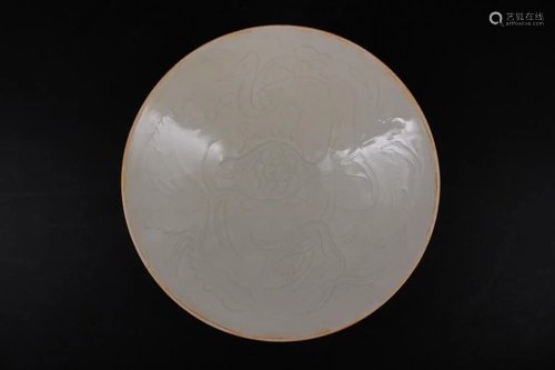 Chinese Song Porcelain Dingyao Fish Plate