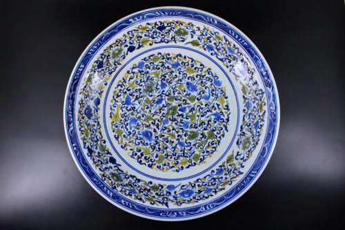 Large Qing Porcelain Blue&White Plate