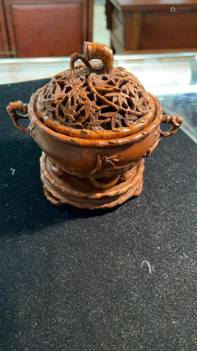 Boxwood carving incense burner