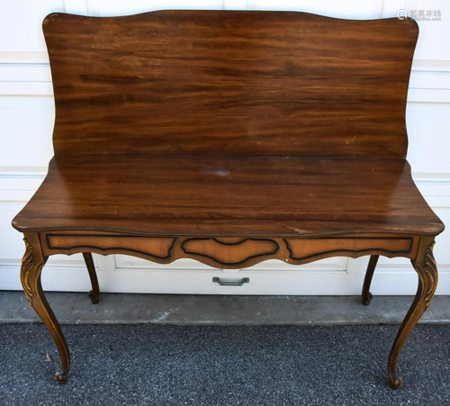 Antique French Country Flip Top Console Table