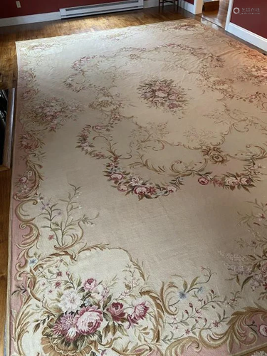 French Aubusson Tapestry Floral Carpet